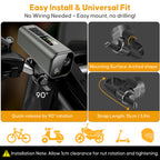 HUPEJOS 4K UHD Action Camera With GPS Tracker,Wireless Bike Camera,Anti-Shake Sport DV,IP65 Waterproof,Bicycle Light,APP Support