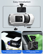 HUPEJOS 4K 2CH Dash Cam Front And Rear STARVIS 2 DualHDR,4"Touch Screen Built-in GPS 5G WiFi,Voice Control,WDR,24/7 Parking Mode