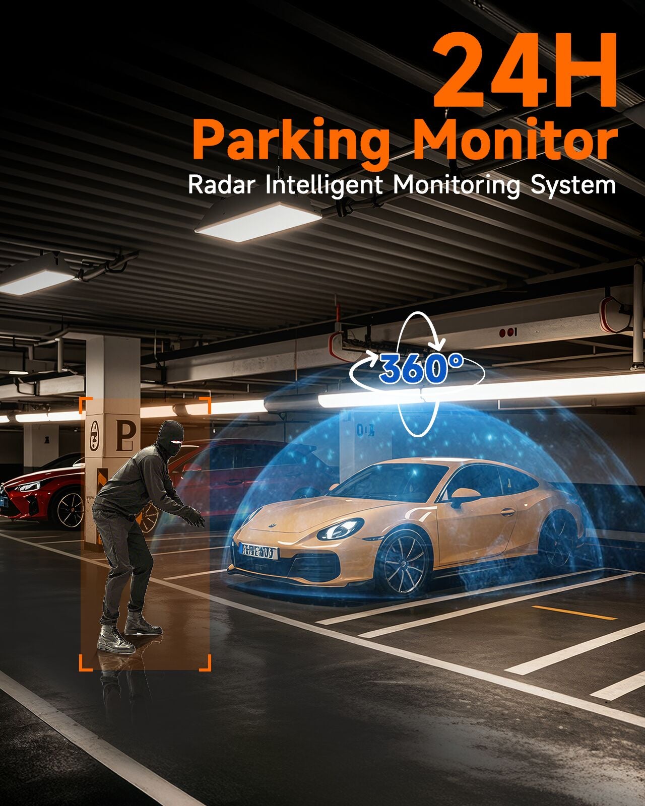 Type-C Hardwire Kit With Radar Detection,Suitable For Dash Cam With Low Voltage Protection, 24/7 Radar Detection Parking