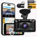 HUPEJOS 4K 2CH Dash Cam Front And Rear STARVIS 2 DualHDR,4"Touch Screen Built-in GPS 5G WiFi,Voice Control,WDR,24/7 Parking Mode