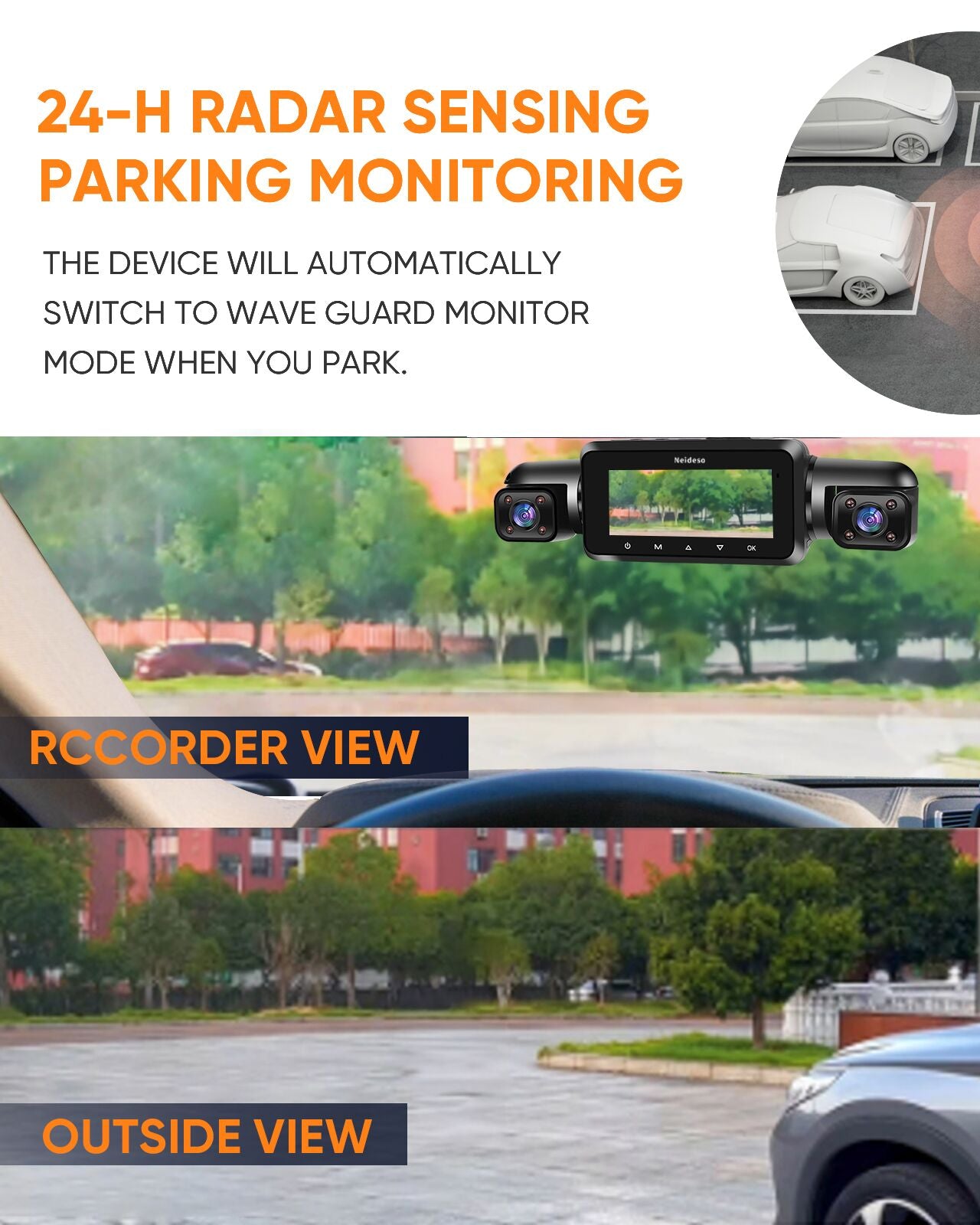 Type-C Hardwire Kit With Radar Detection,Suitable For Dash Cam With Low Voltage Protection, 24/7 Radar Detection Parking