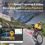 HUPEJOS 4K UHD Action Camera With GPS Tracker,Wireless Bike Camera,Anti-Shake Sport DV,IP65 Waterproof,Bicycle Light,APP Support
