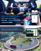 HUPEJOS 360° V8 Ultra-5CH 4K Dash Cam With AI Driver Monitor System DMS Built-in GPS WiFi Night Vision,24/7 Parking Monitor Mode